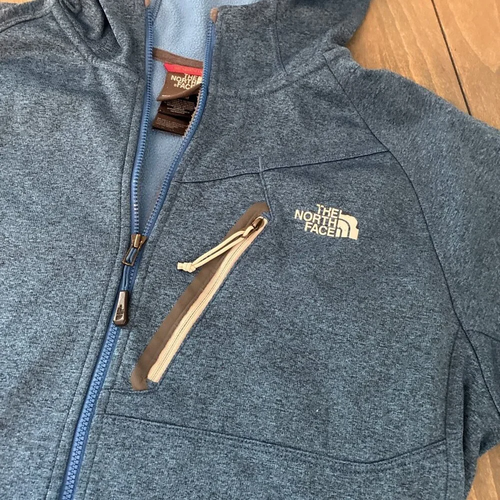 THE NORTH FACE Heather Blue Hiking Full Zip Hoodie Men's Size Medium (W8) - Picture 4 of 10